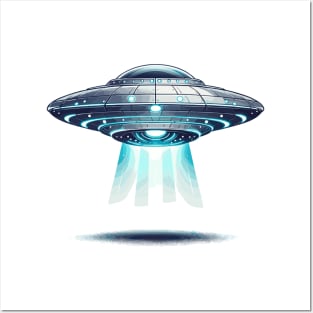 Ethereal Arrival: The Futuristic UFO Posters and Art